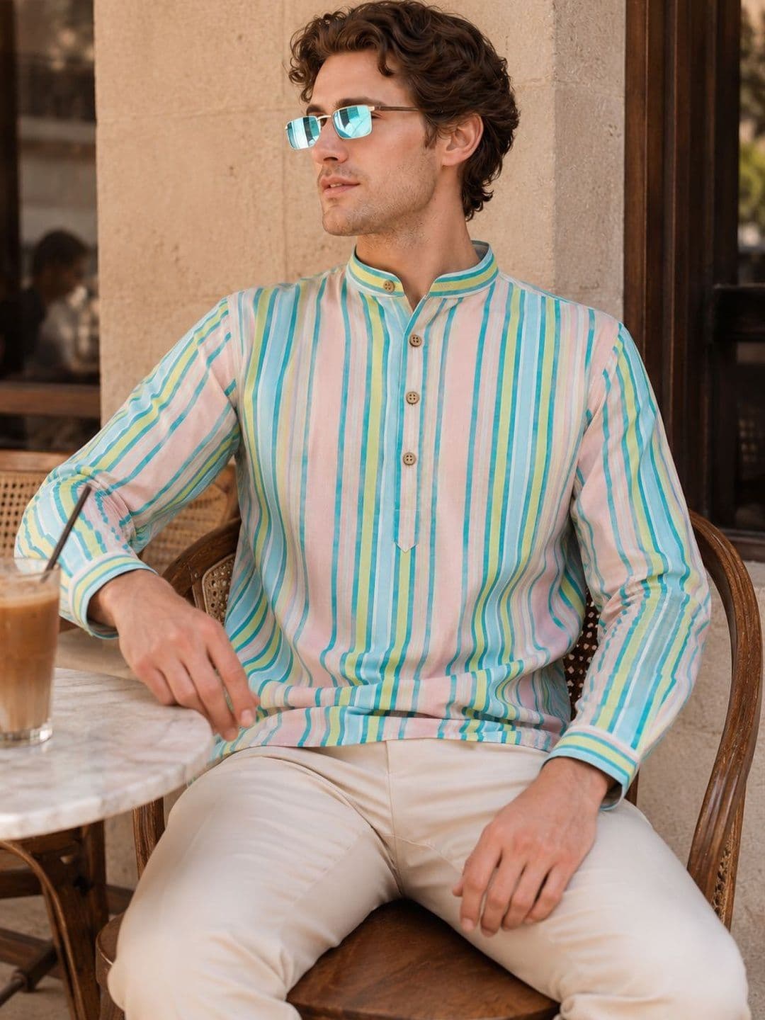Anouk Men Cotton Printed Kurta thumbnail 3