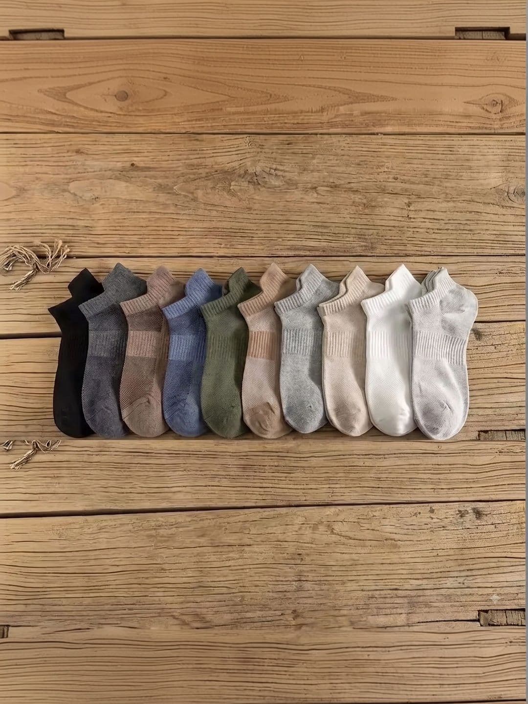 Moda Rapido Men Pack of 10 Cotton Blend Colourblocked Ankle Length Socks - view 1