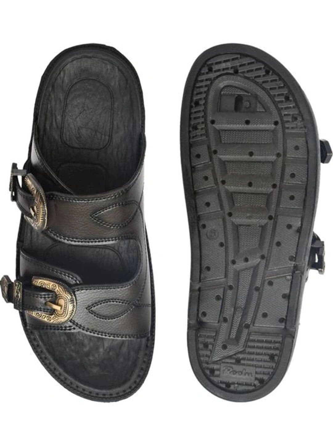 WALK WISE Men Comfort Sliders with Double Buckle Straps. thumbnail 4