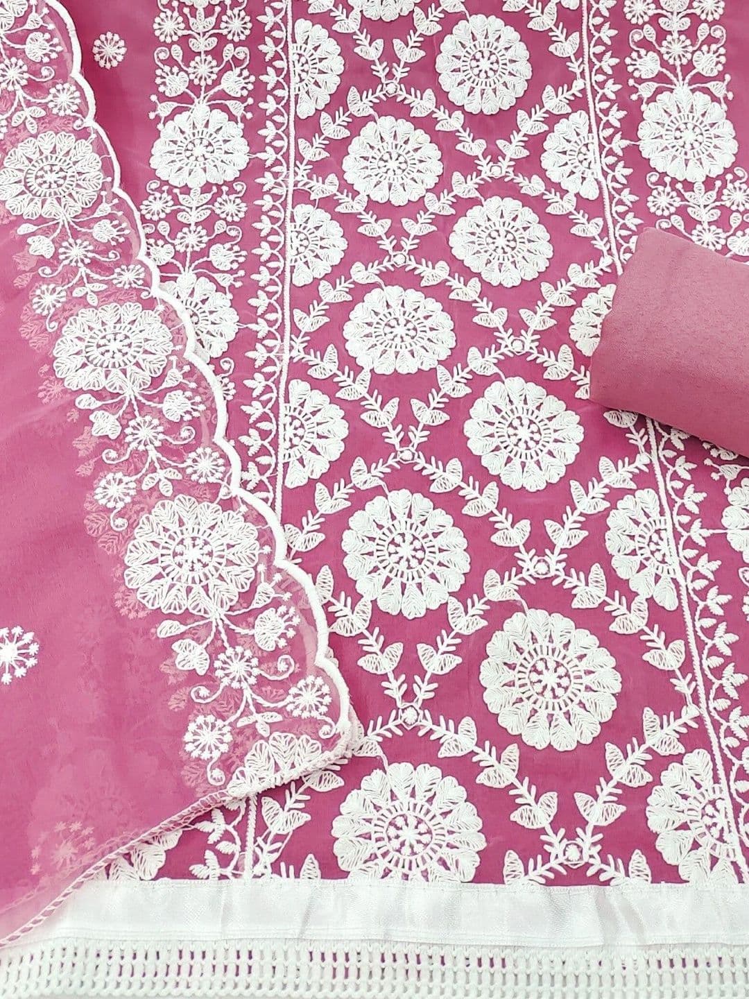 Dhaaga Ghar Embroidered Unstitched Dress Material thumbnail 2