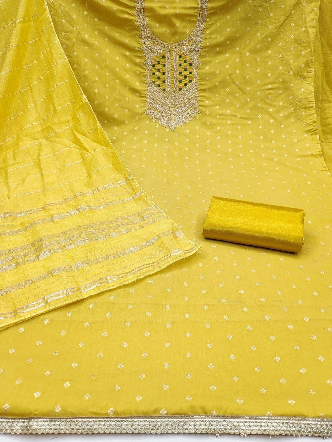 Dhaaga Ghar Embroidered Unstitched Dress Material thumbnail 2