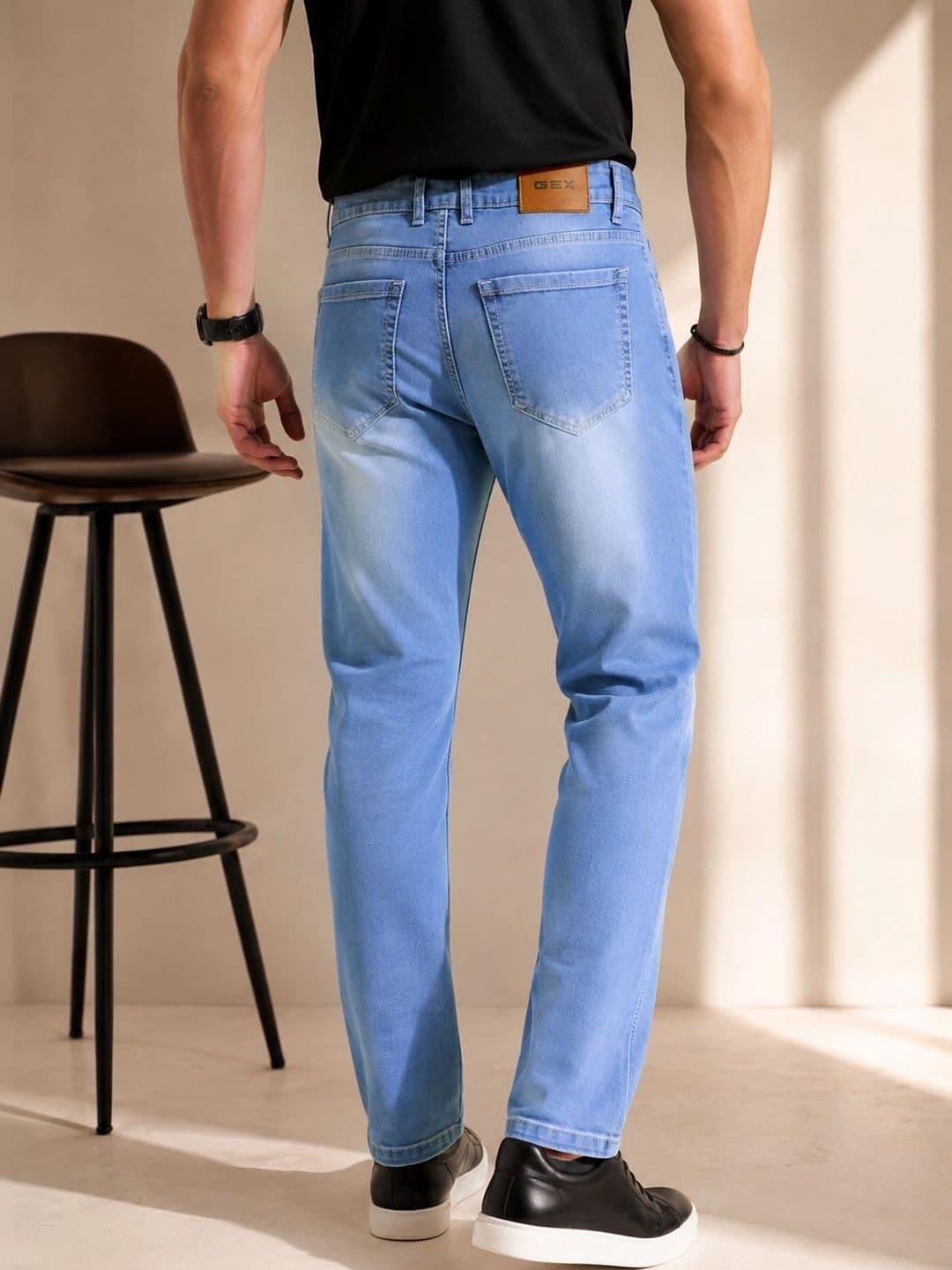 GEX Men Jean Regular Fit Mid-Rise Stretchable Jeans thumbnail 6