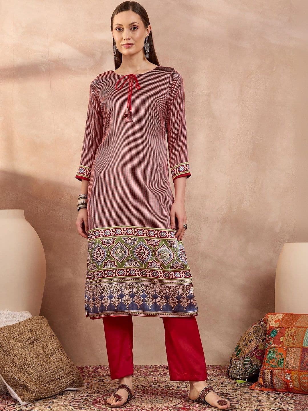 ZYVIRA Satin Unstitched Dress Material thumbnail 6
