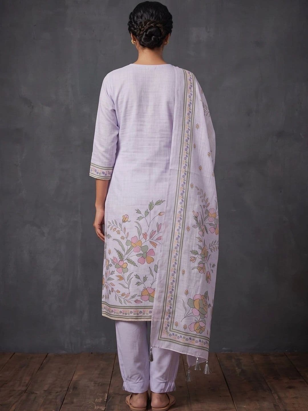 Peachmode Linen Unstitched Dress Material thumbnail 6