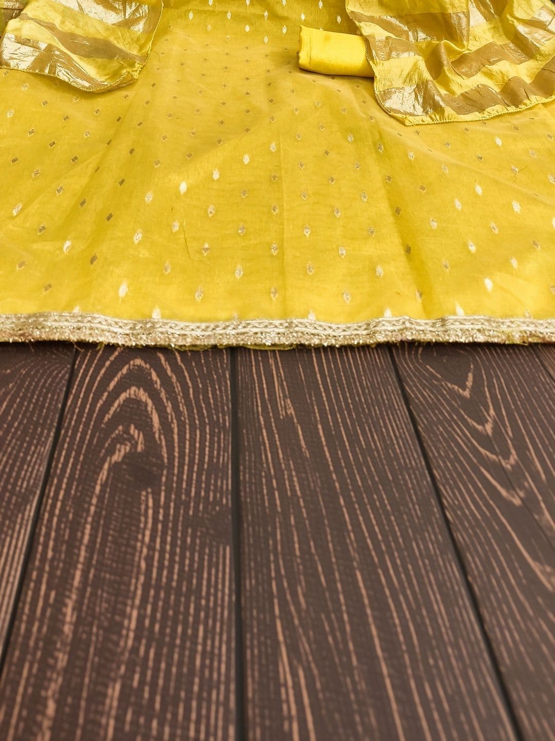Dhaaga Ghar Embroidered Art Silk Unstitched Dress Material thumbnail 4