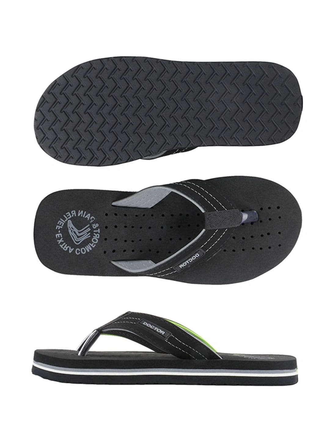 DOCTOR EXTRA SOFT Men Perforated Orthopedic Non-Slip Thong Flip-Flops thumbnail 2