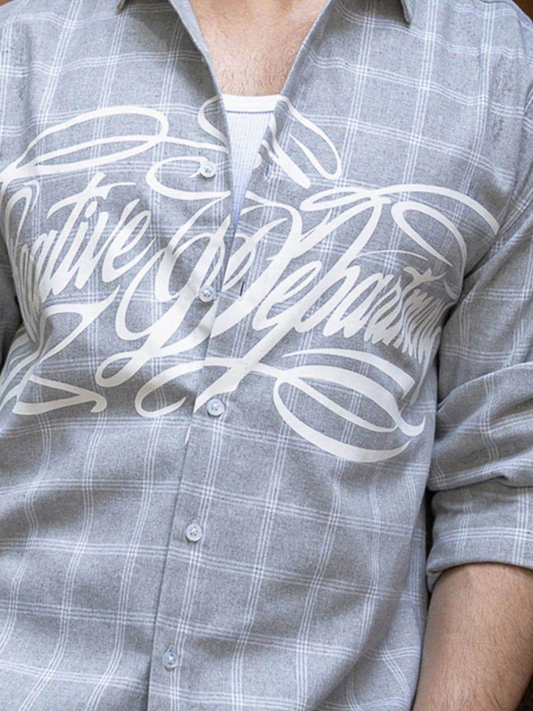 Powerlook Men Windowpane Checks Checked Casual Shirt thumbnail 5