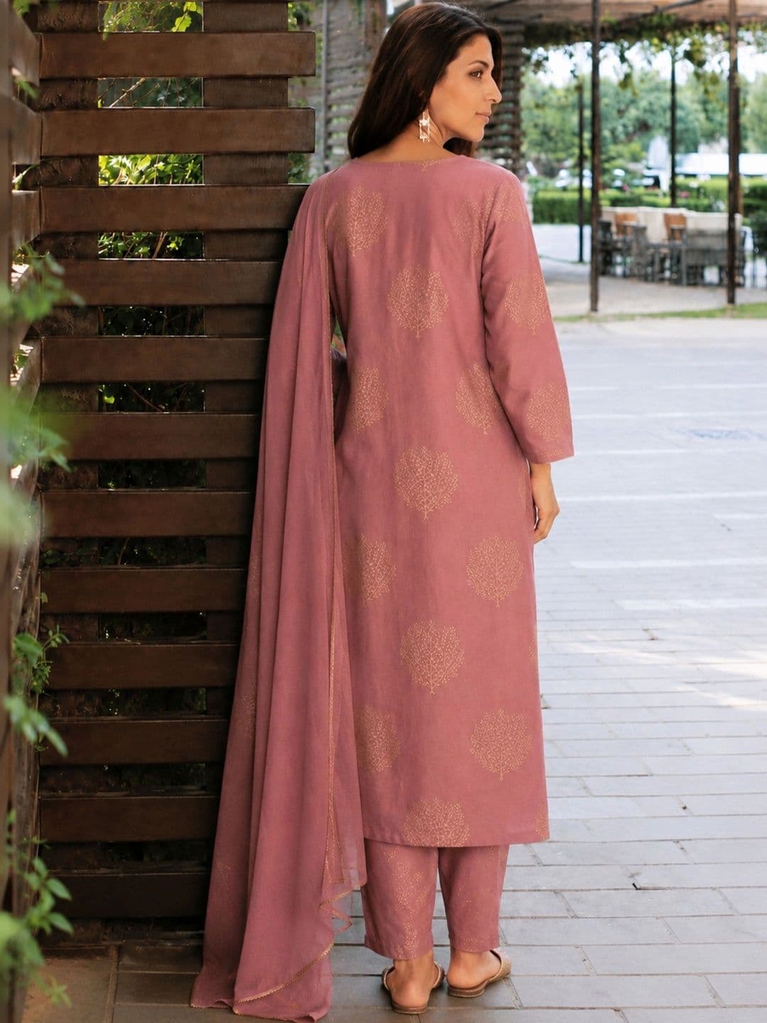 SZN Women Ethnic Motifs Printed Regular Kurta with Trousers & With Dupatta thumbnail 5