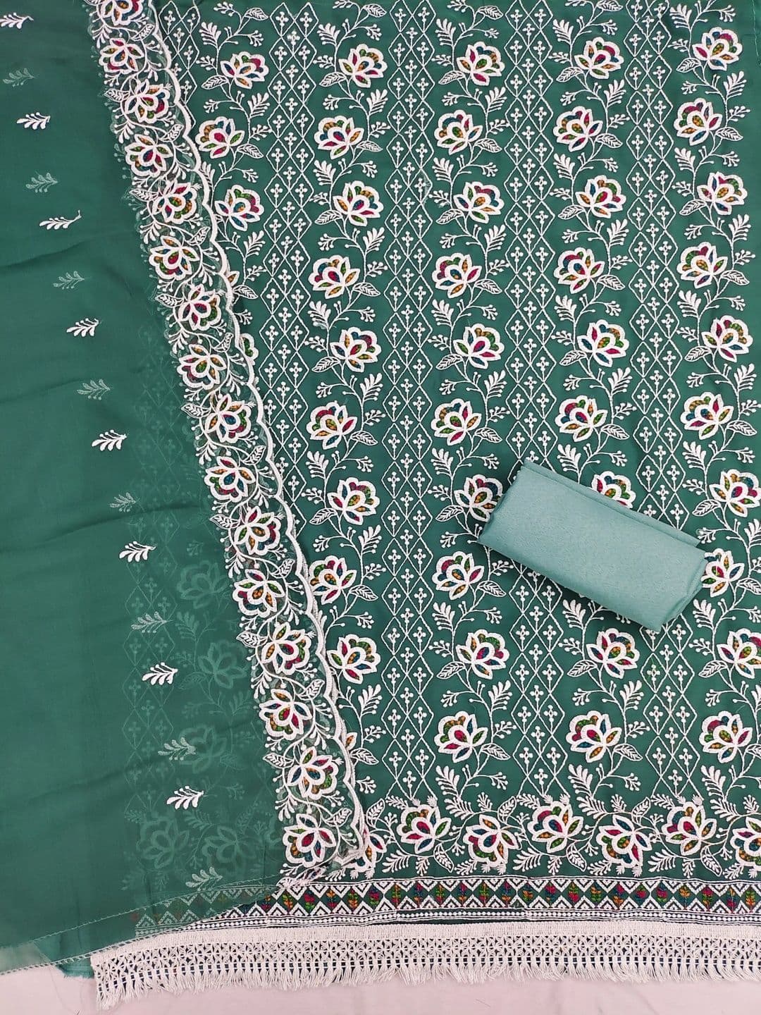 Dhaaga Ghar Embroidered Unstitched Dress Material thumbnail 4