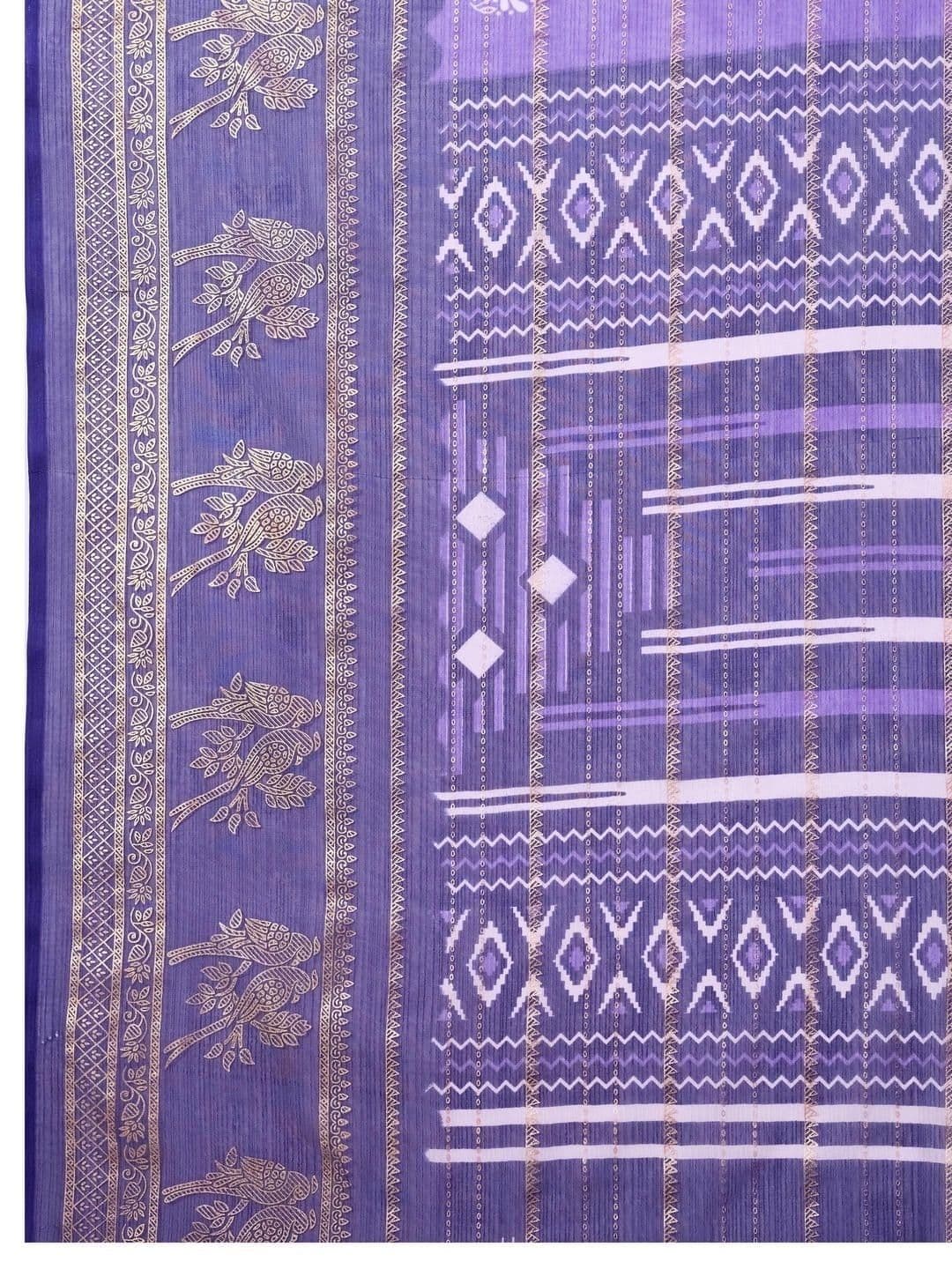 Pixie lane Women Zari Pure Georgette Paithani Saree thumbnail 4