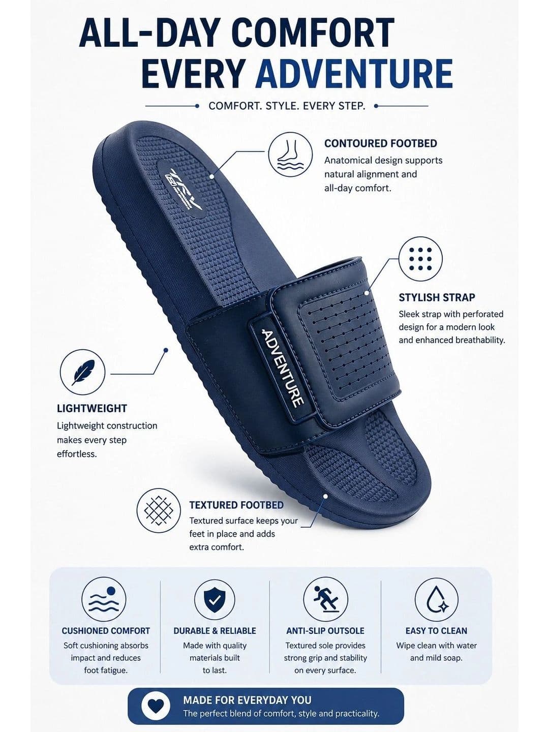 TRV Men Sliders Flip Flops thumbnail 3