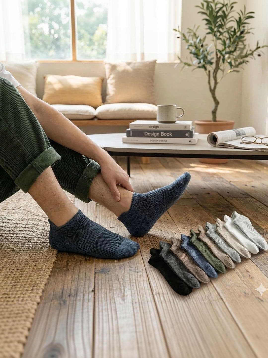 Moda Rapido Men Pack of 10 Cotton Blend Colourblocked Ankle Length Socks thumbnail 6