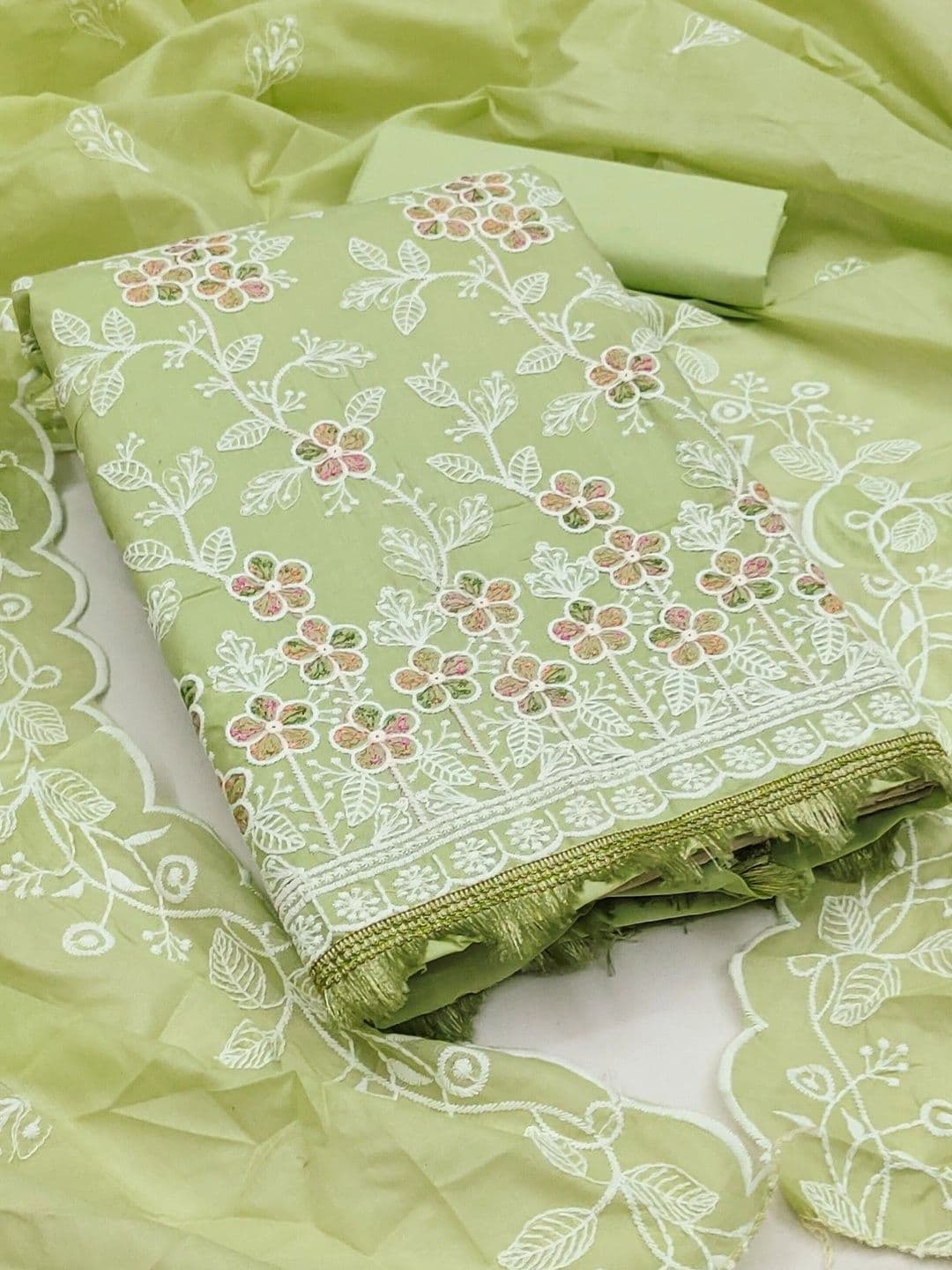 Dhaaga Ghar Embroidered Unstitched Dress Material - view 1