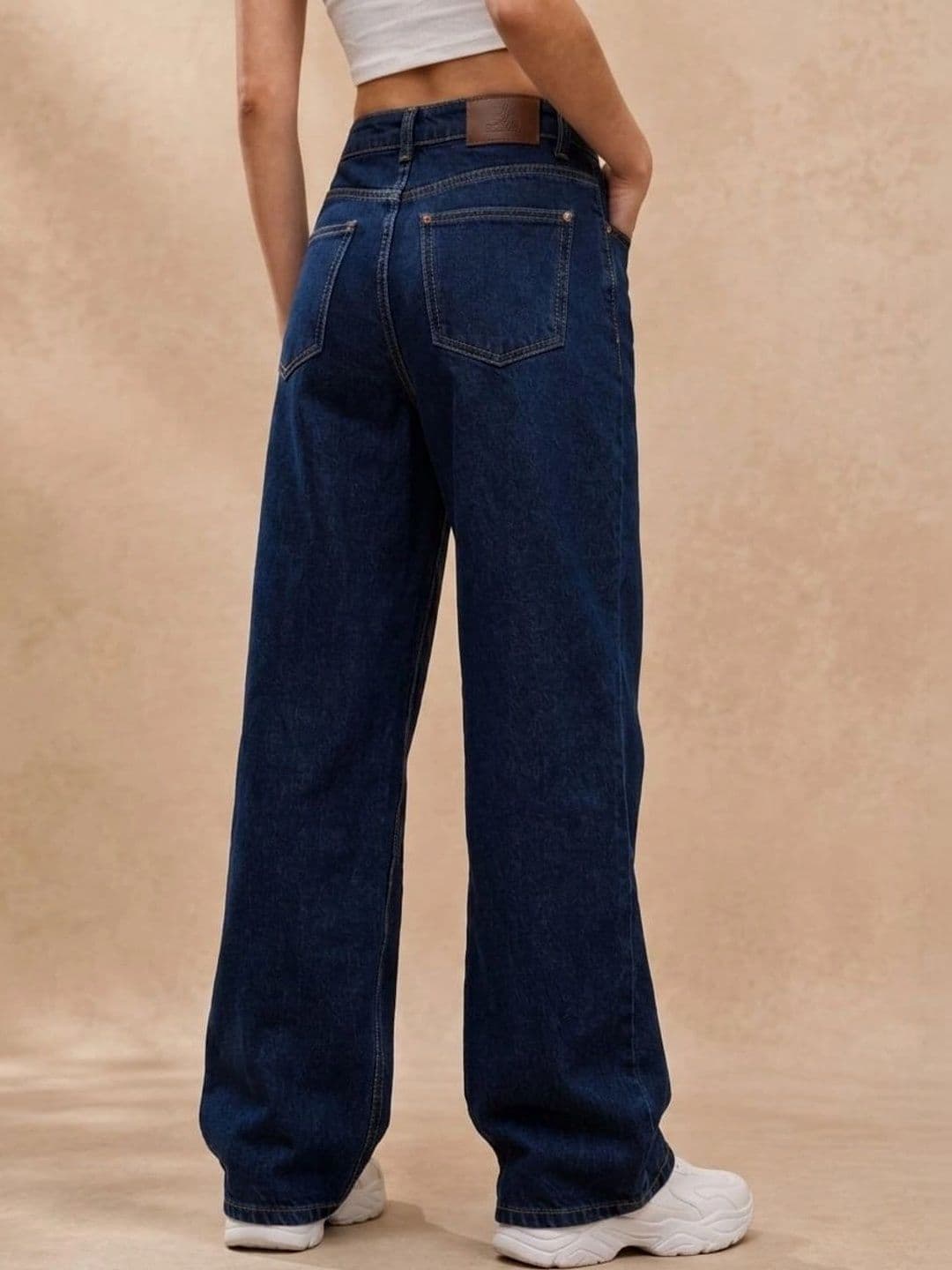 DressBerry Women Comfort Wide Leg High-Rise Stretchable Jeans thumbnail 3