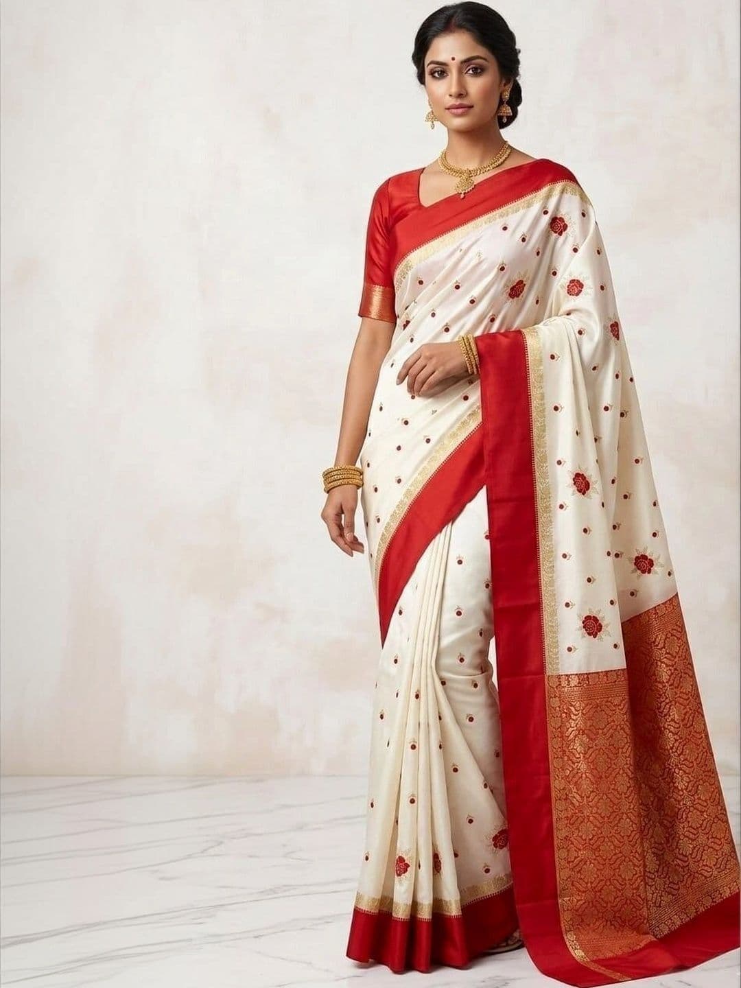 Urban Silk Saree Embroidered Art Silk Sarees - view 1