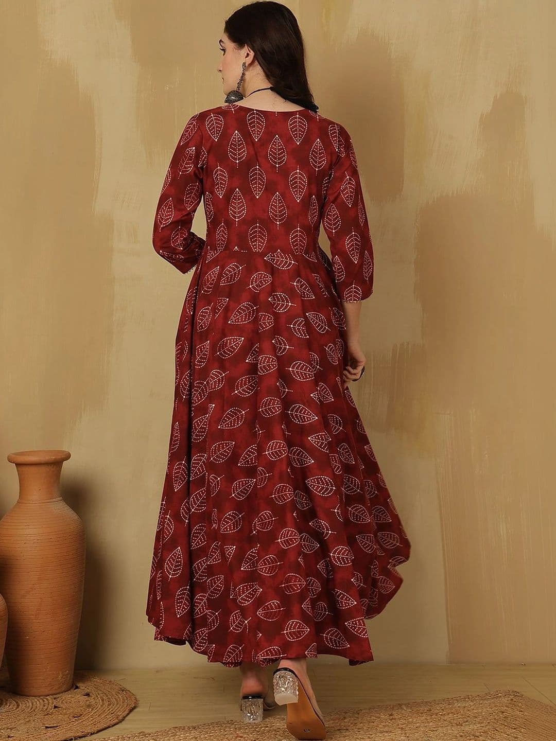 Sangria Women Ethnic Motifs Printed Indie Prints Anarkali Kurta thumbnail 6