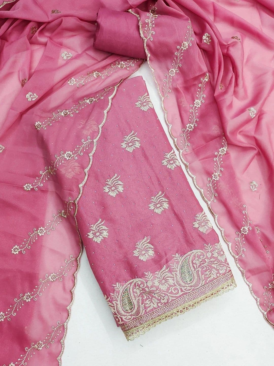 TAVAS Embroidered Unstitched Dress Material thumbnail 2