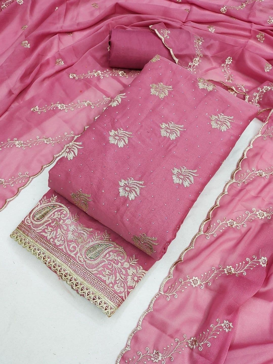 TAVAS Embroidered Unstitched Dress Material thumbnail 5
