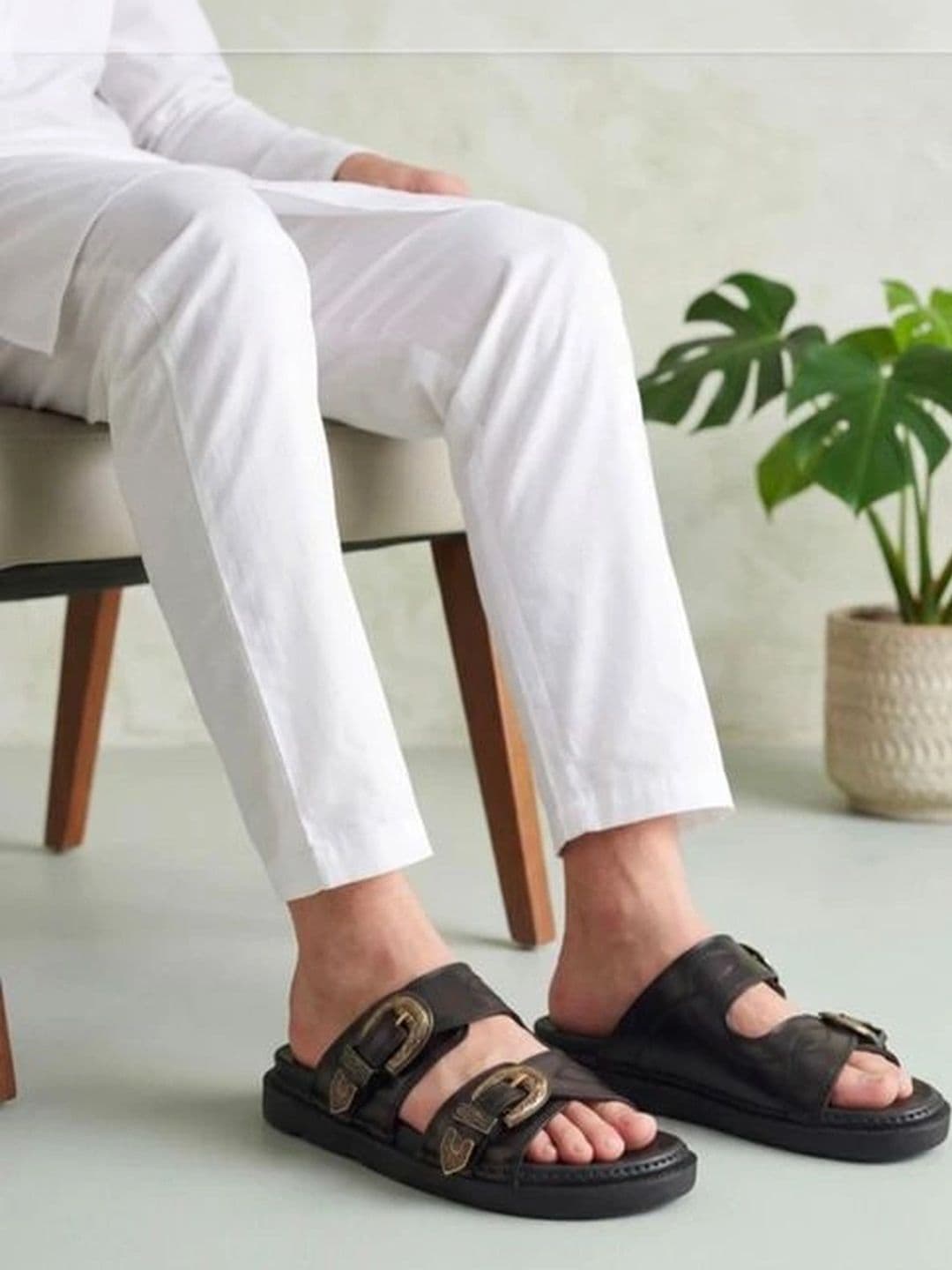 WALK WISE Men Comfort Sliders with Double Buckle Straps. thumbnail 5