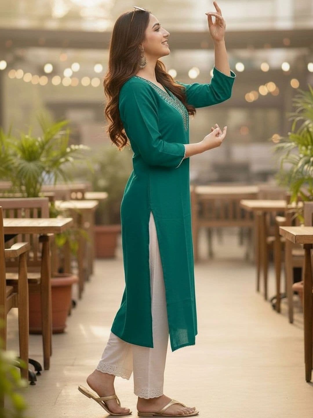 Pjyot by surhi Women Embellished Thread Work Kurta thumbnail 5