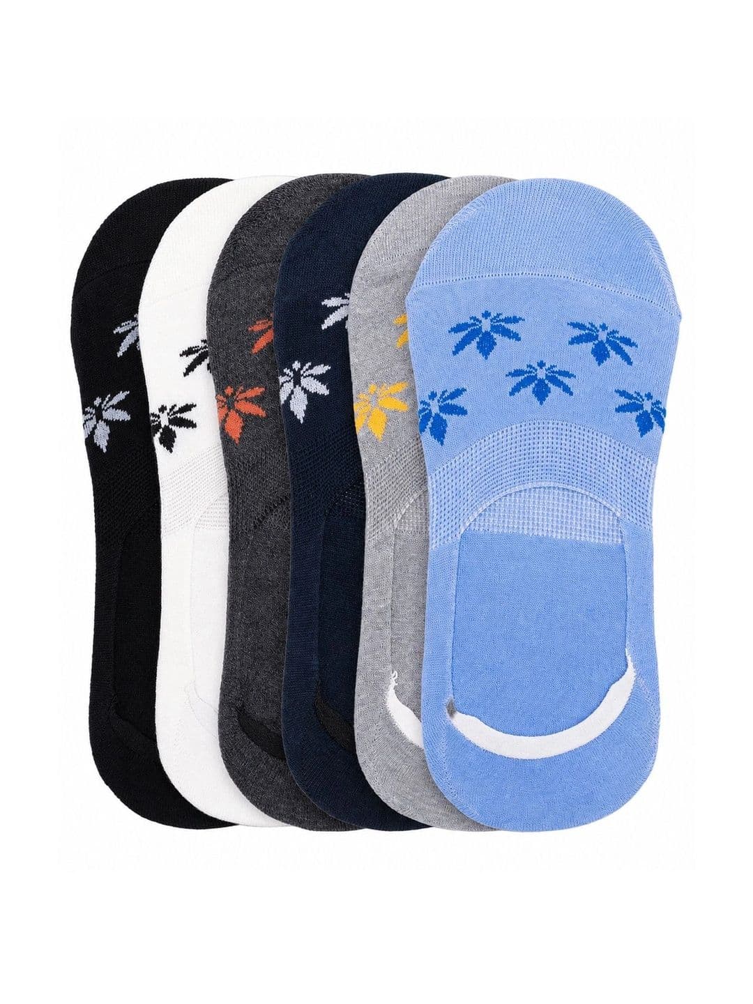Bellbum Men Pack of 6 Cotton Patterned Shoe Liners Socks thumbnail 5