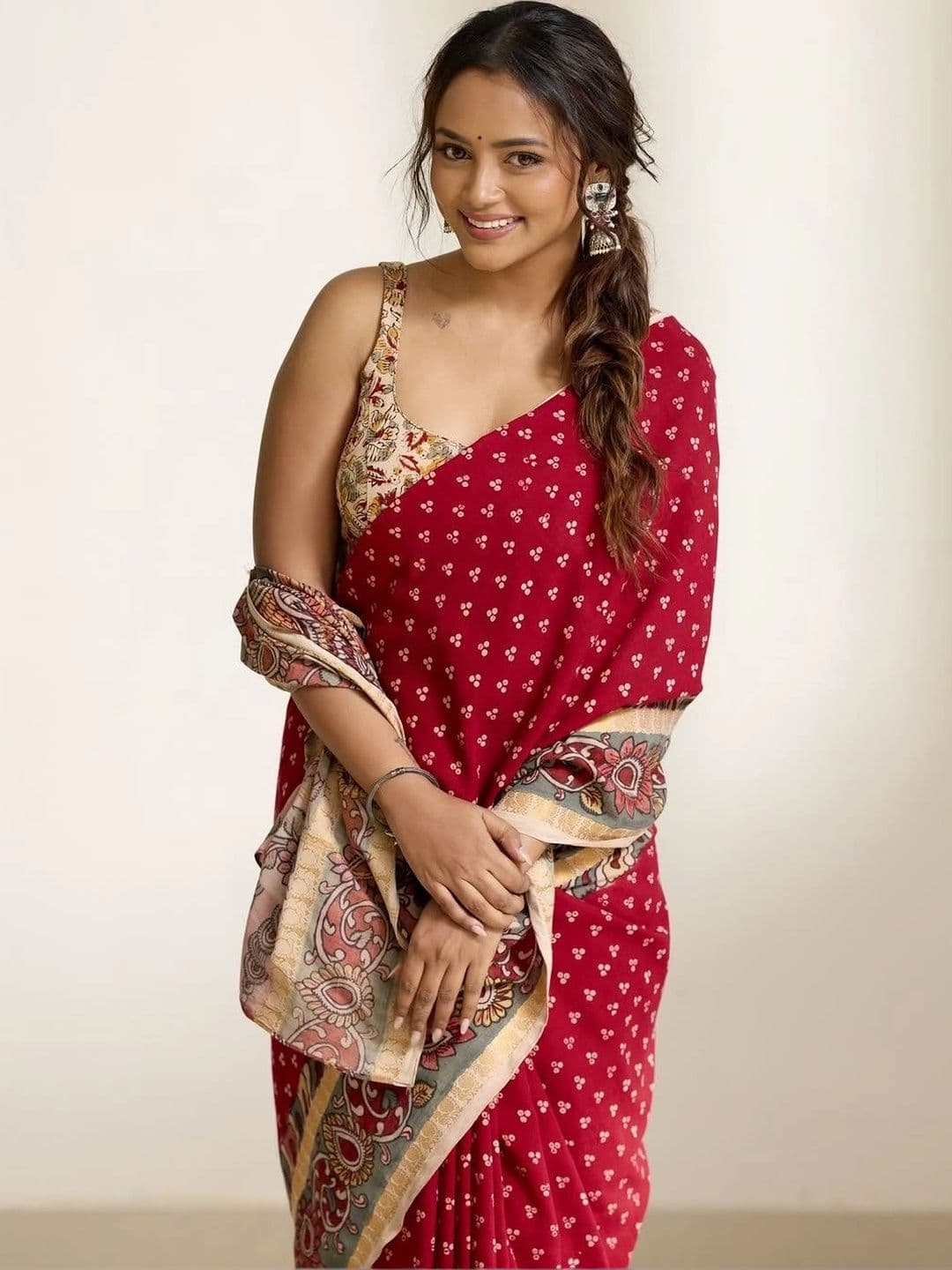 Moda Rapido Kalamkari Pure Cotton Saree thumbnail 4