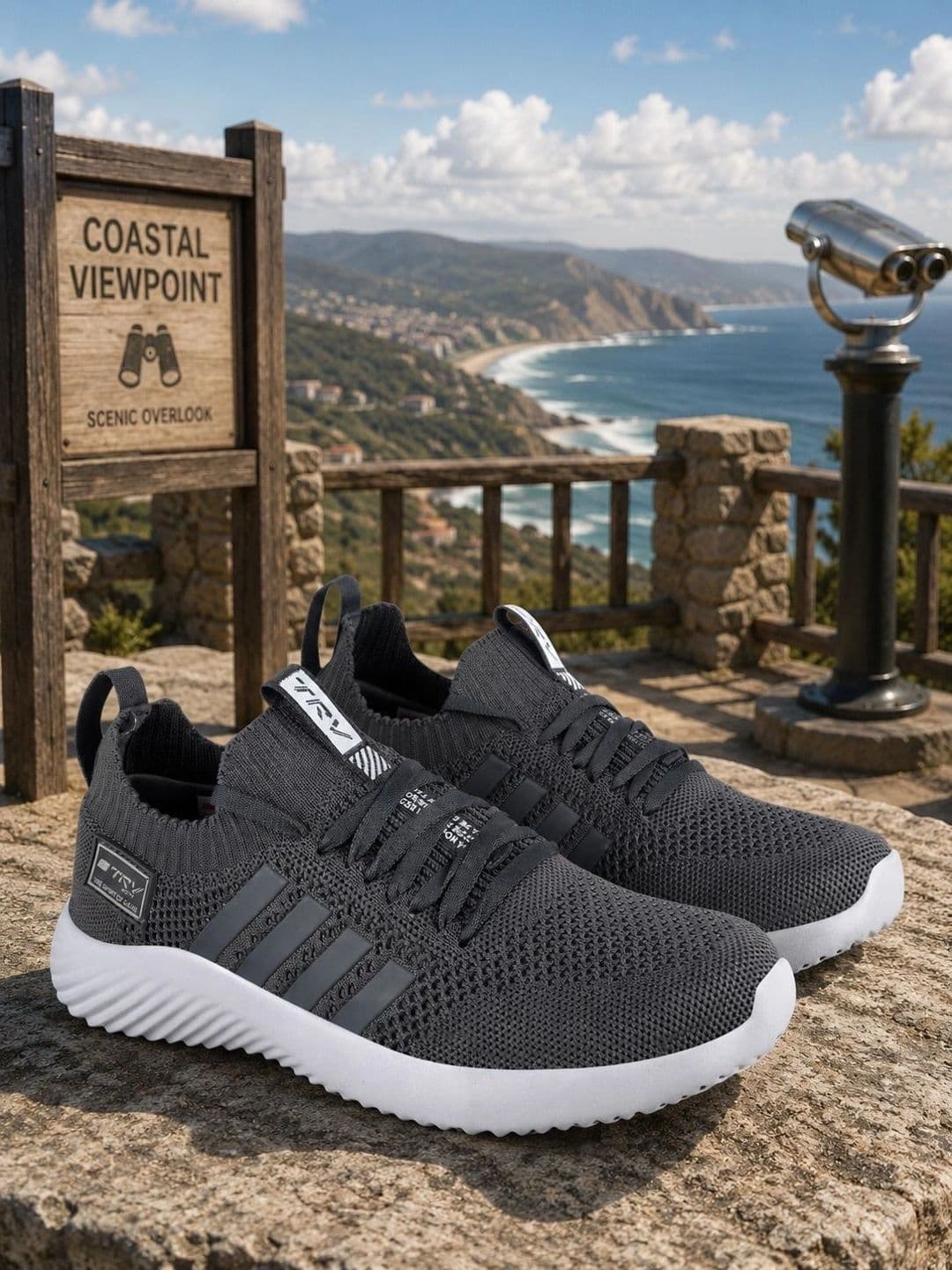 TRV Men Mesh Running Non-Marking Shoes thumbnail 6