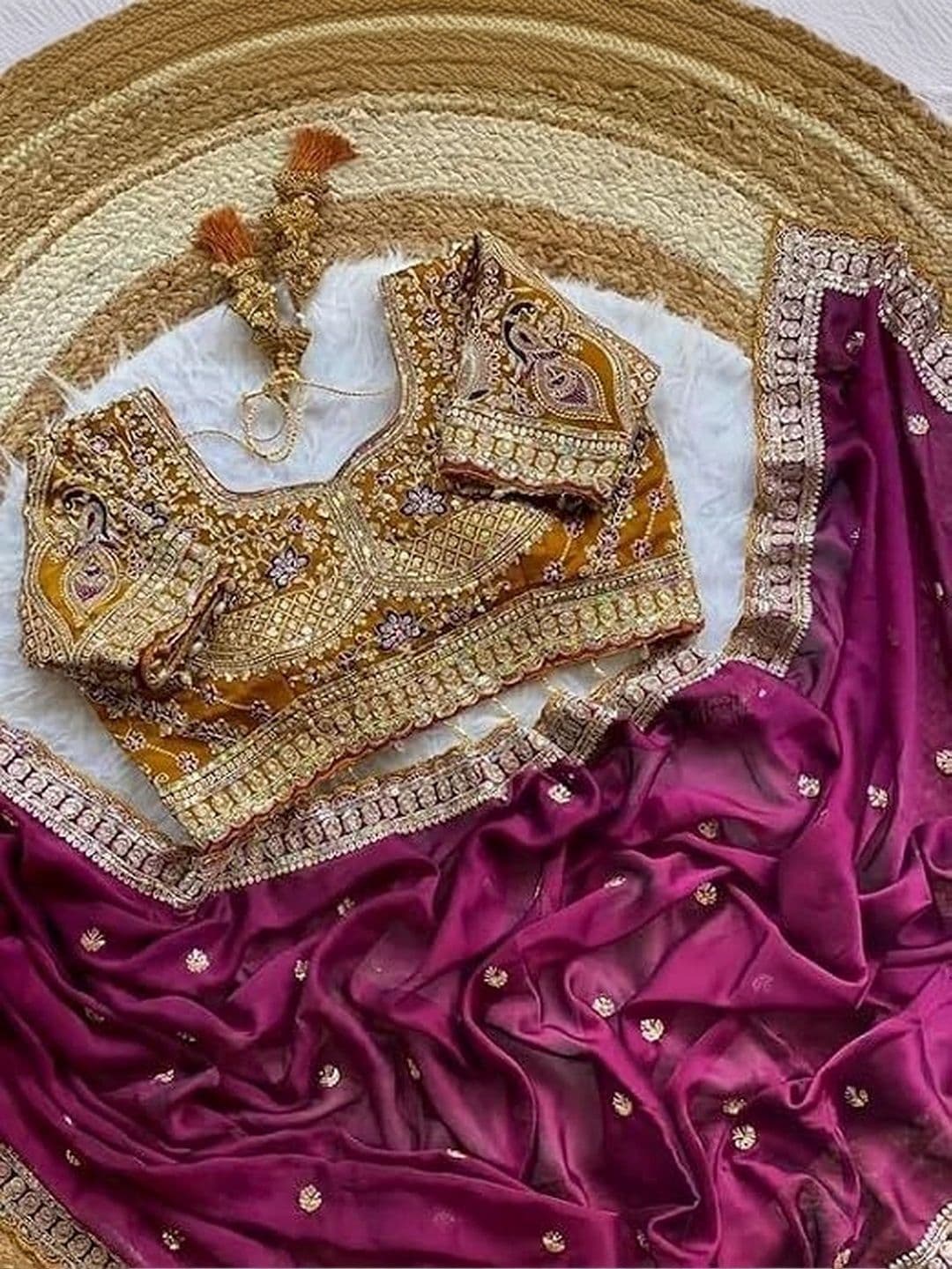 BRIGHT DESIGNS Embroidered Designer Saree thumbnail 4