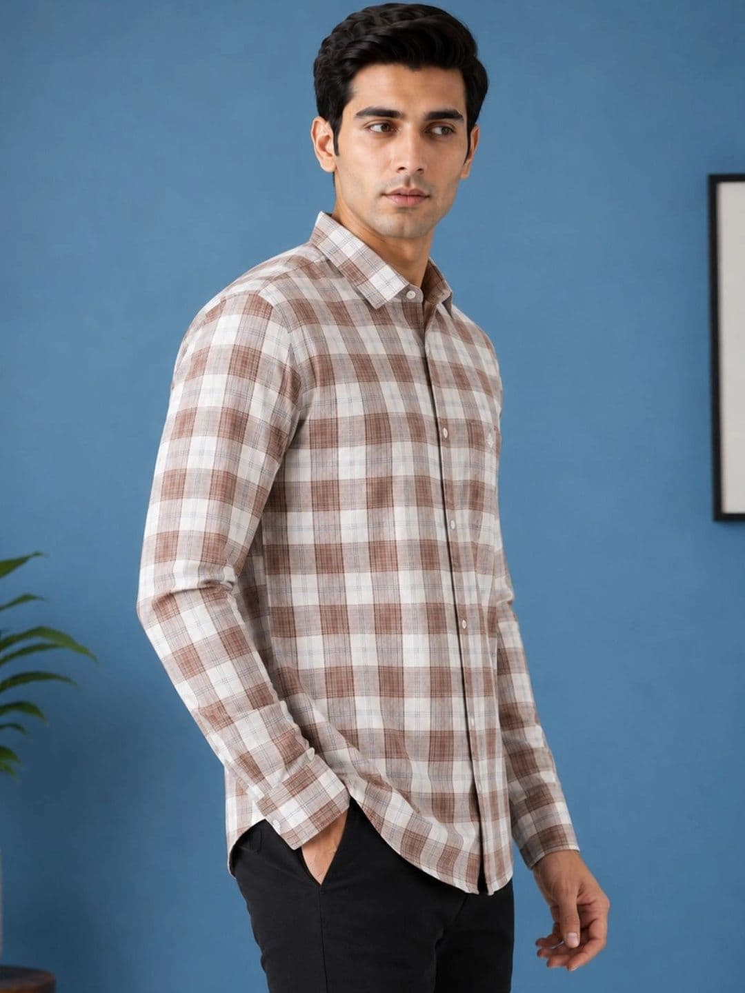 Chennis Men Slim Fit Checked Casual Shirt thumbnail 5