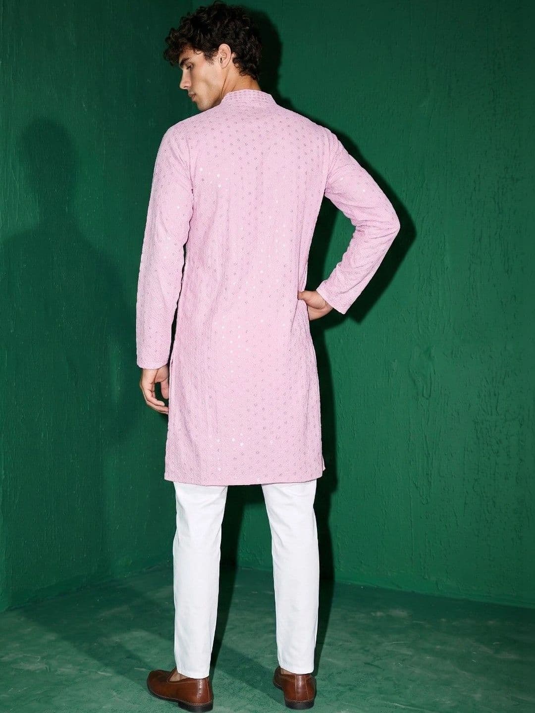 DRIP CHOWK Men Embellished Sequinned Kurta thumbnail 5