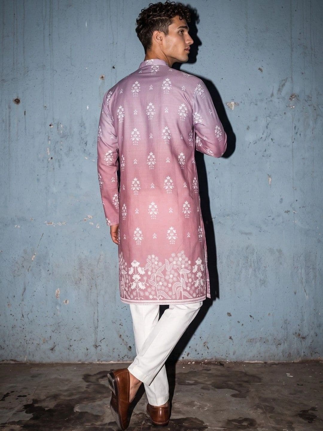 DRIP CHOWK Men Floral Printed Floral Kurta thumbnail 4