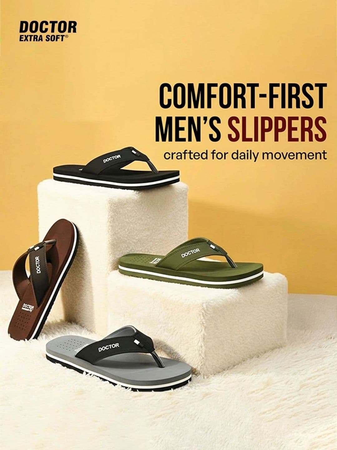 DOCTOR EXTRA SOFT Men Orthopedic Non-Slip Thong Flip-Flops thumbnail 3