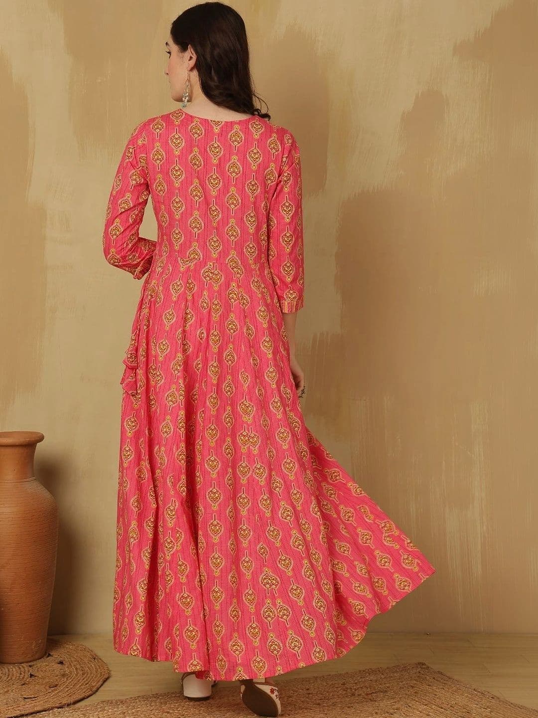 Sangria Women Ethnic Motifs Printed Anarkali Kurta thumbnail 4