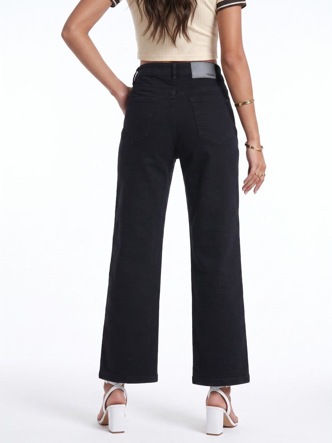 glitchez Women Straight Fit High-Rise Stretchable Jeans thumbnail 3