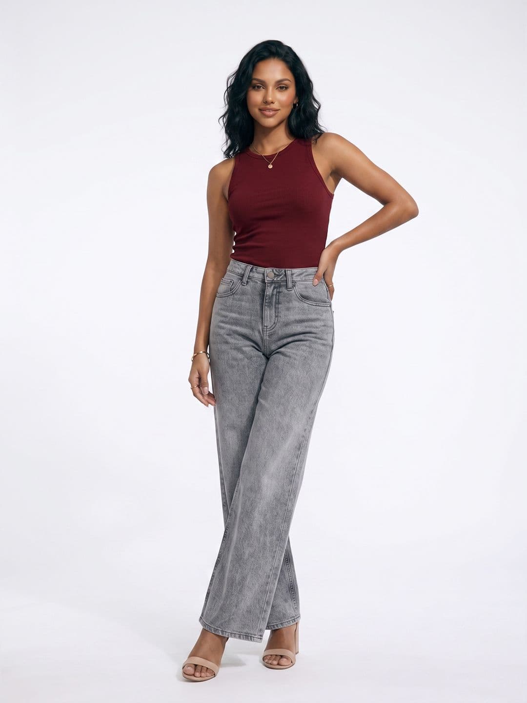 glitchez Women Regular Fit High-Rise Light Fade Jeans thumbnail 2