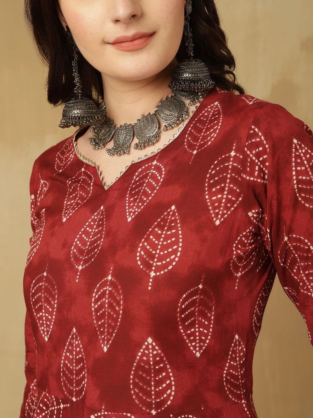 Sangria Women Ethnic Motifs Printed Indie Prints Anarkali Kurta thumbnail 4