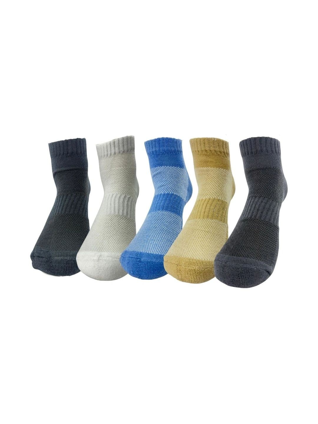 Moda Rapido Men Pack of 5 Cotton Blend Patterned Ankle Length Socks thumbnail 2