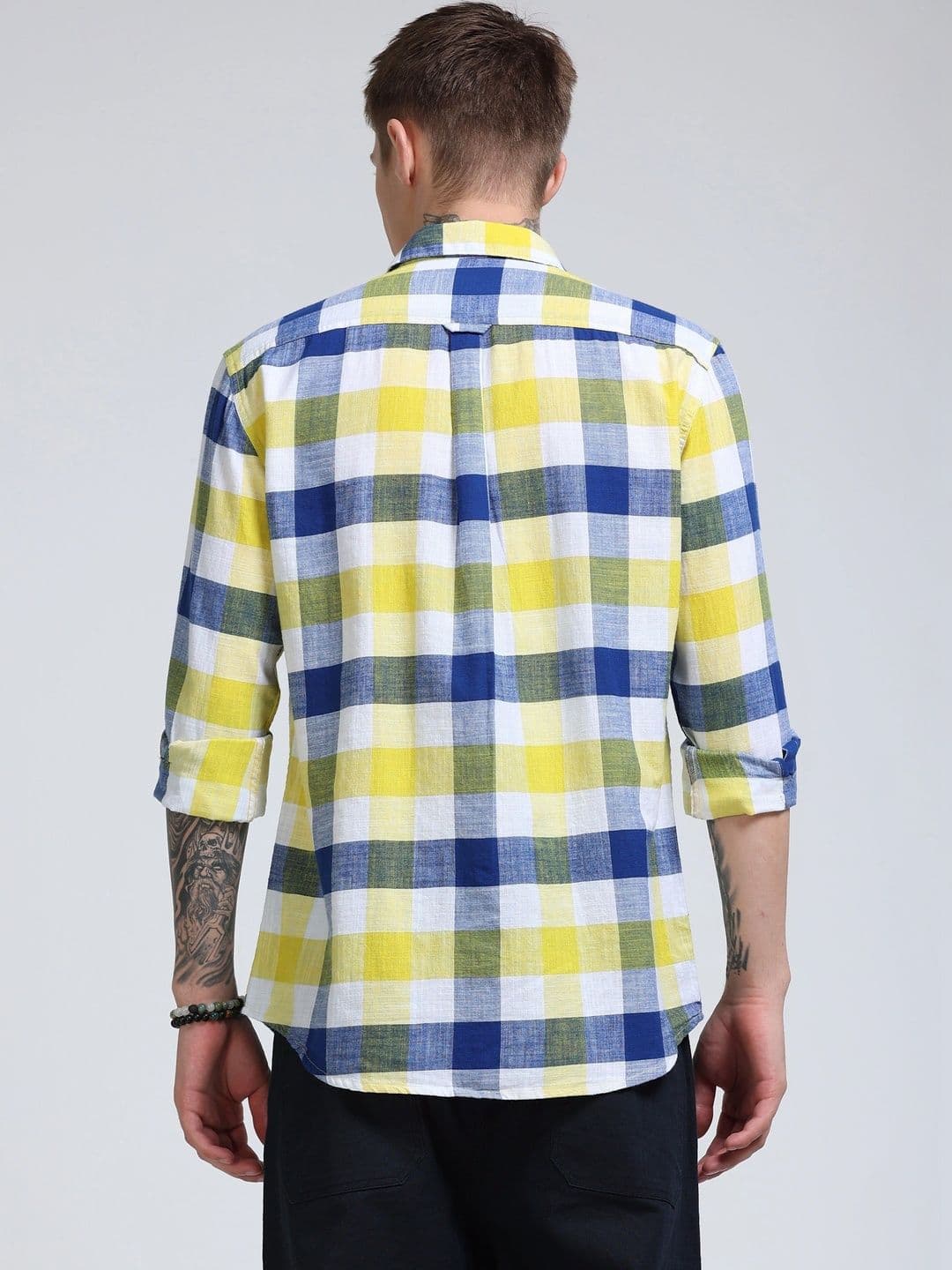 FashionDistrict shirt for Men Comfort Sheer Checked Casual Shirt thumbnail 5