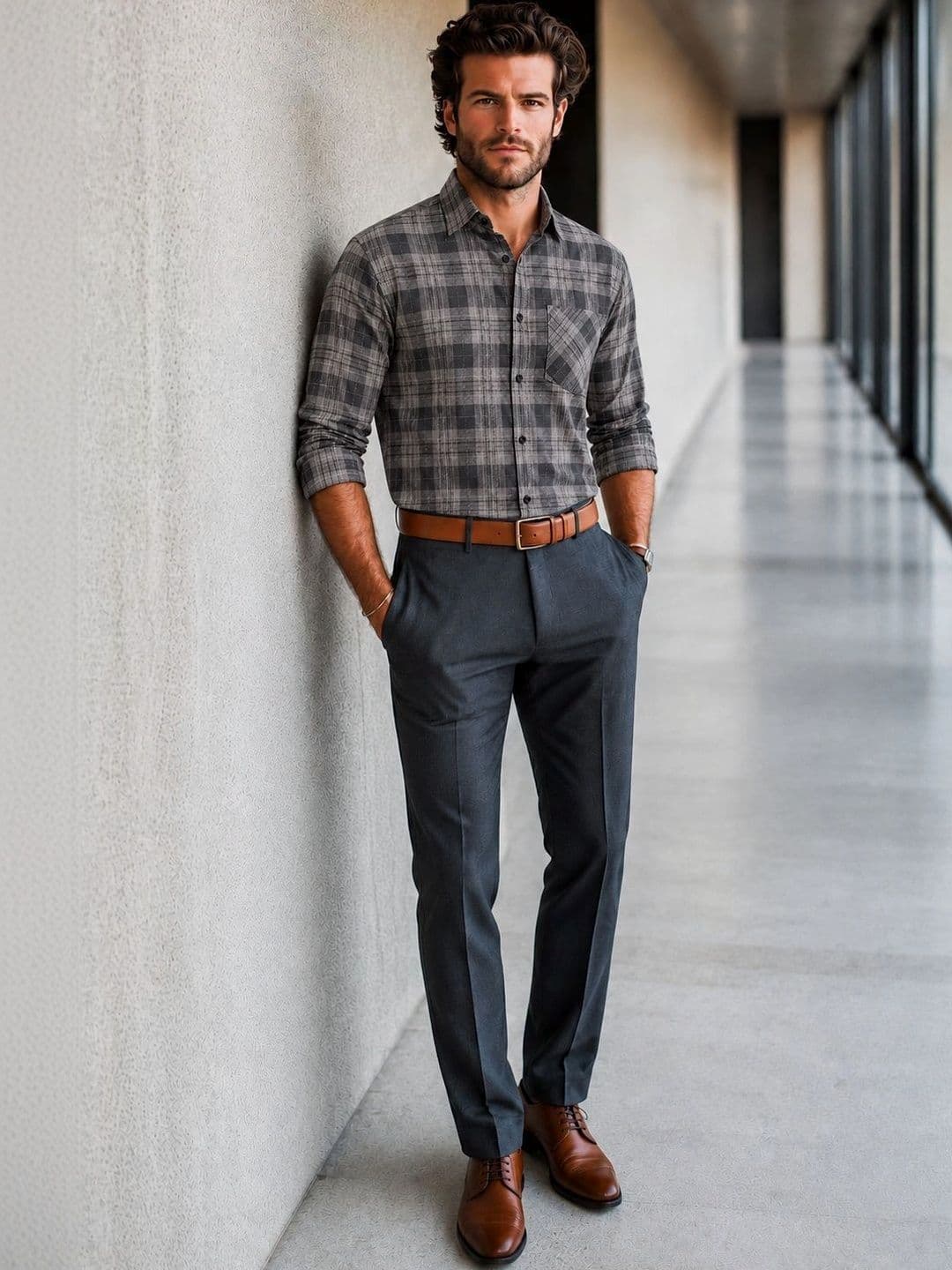 Mast & Harbour Men Comfort Checked Casual Shirt - view 1