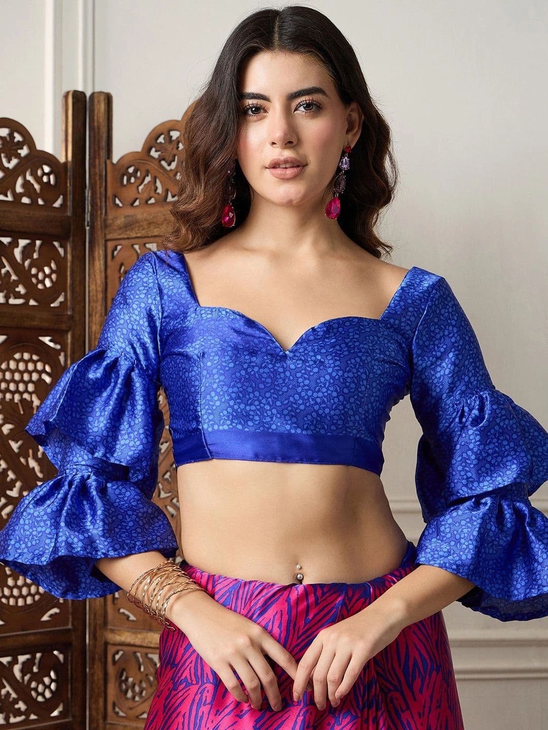 Saree mall Satin Designer Block Print Sarees thumbnail 2