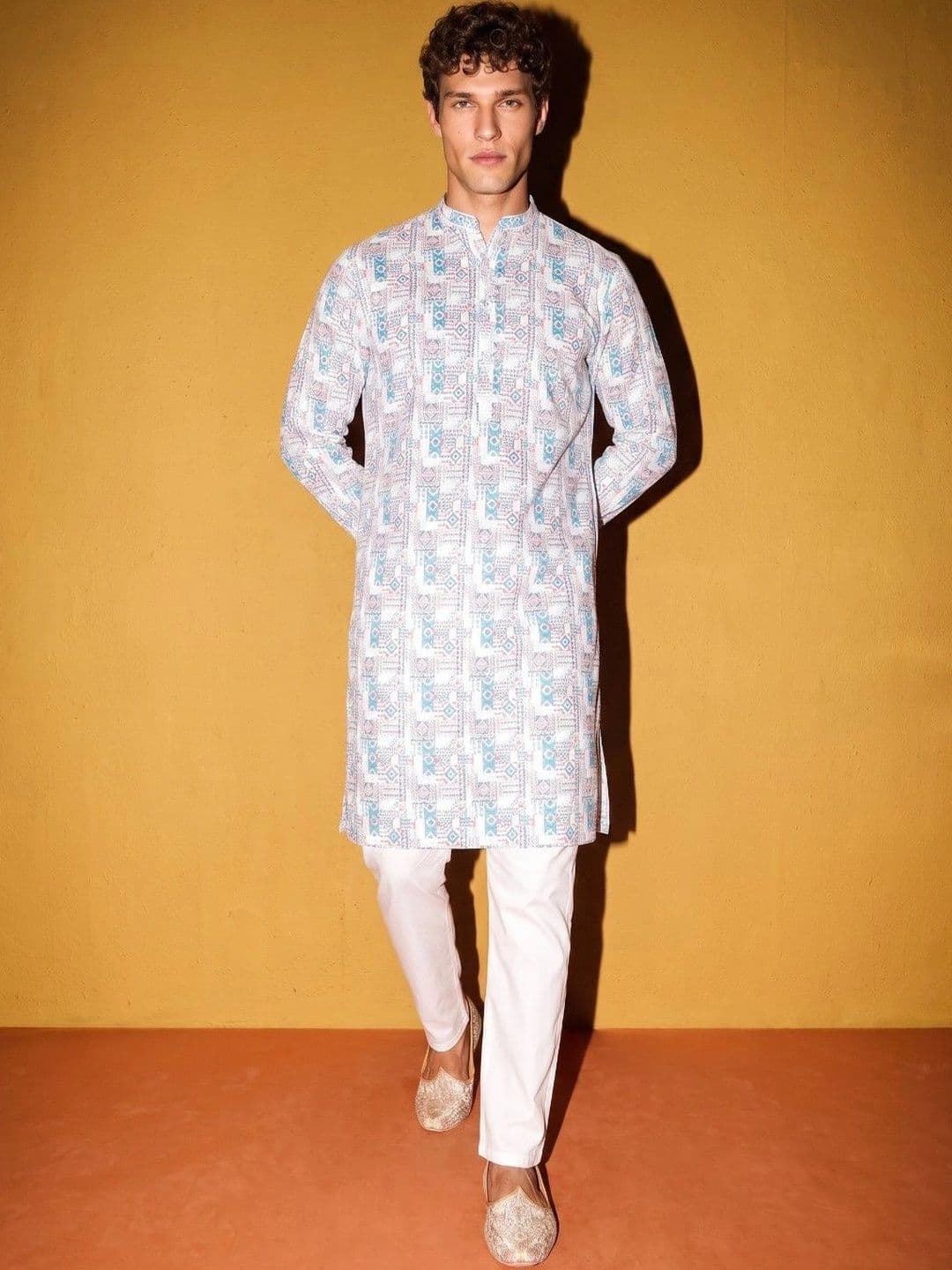 DRIP CHOWK Men Geometric Printed Kurta - view 1