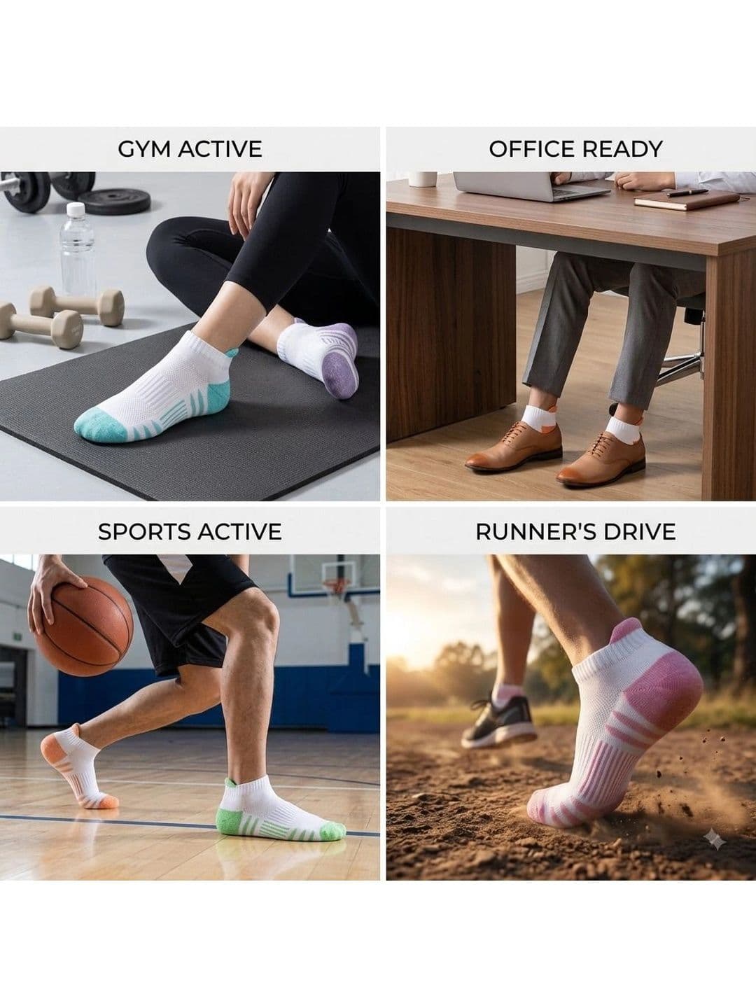 Moda Rapido Men Pack of 5 Cotton Blend Patterned Ankle Length Socks thumbnail 6
