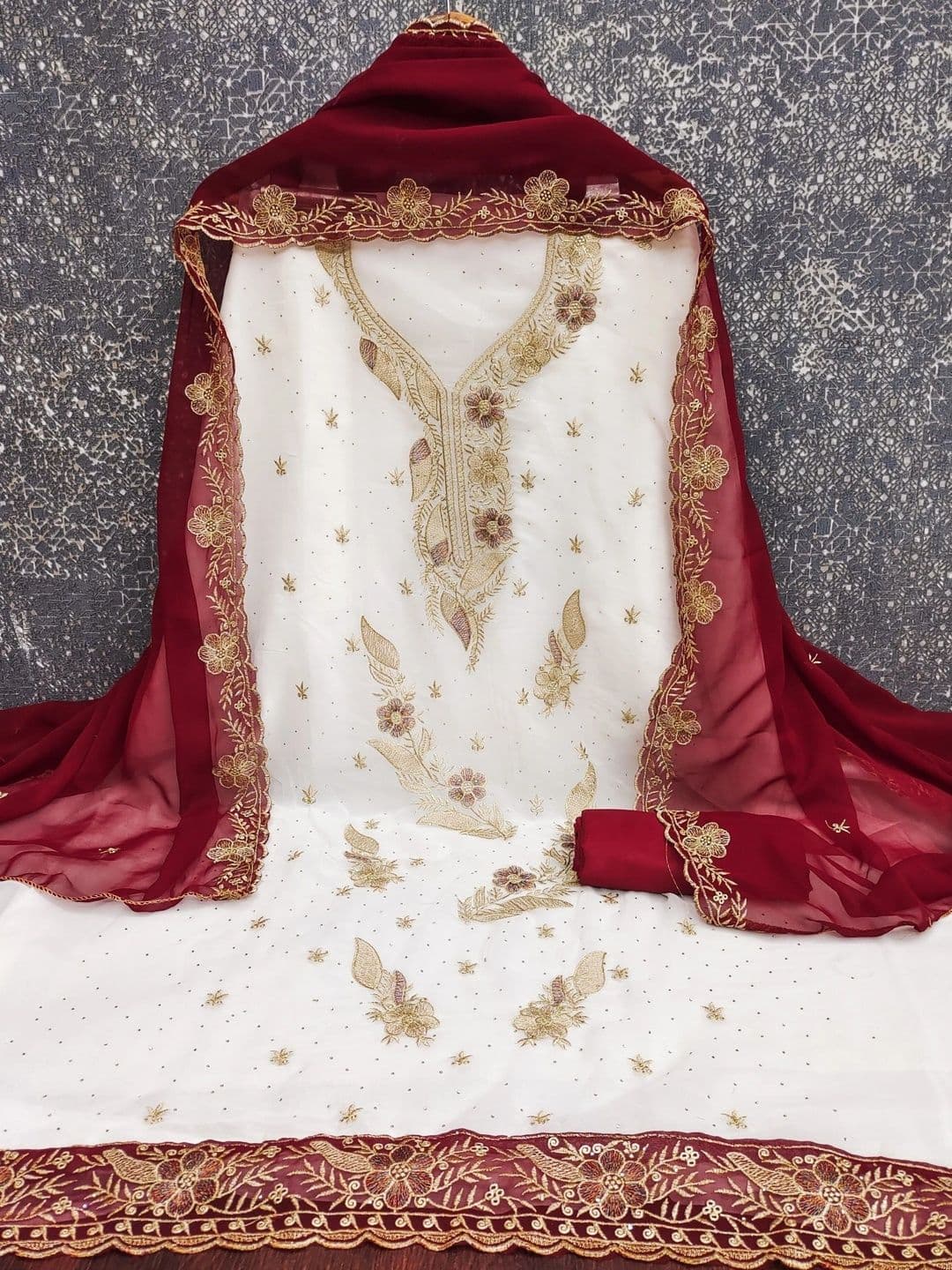 TAVAS Embroidered Unstitched Dress Material thumbnail 4