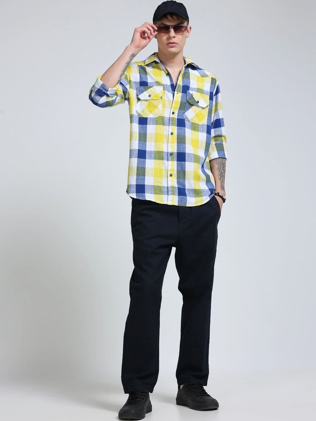 FashionDistrict shirt for Men Comfort Sheer Checked Casual Shirt thumbnail 3