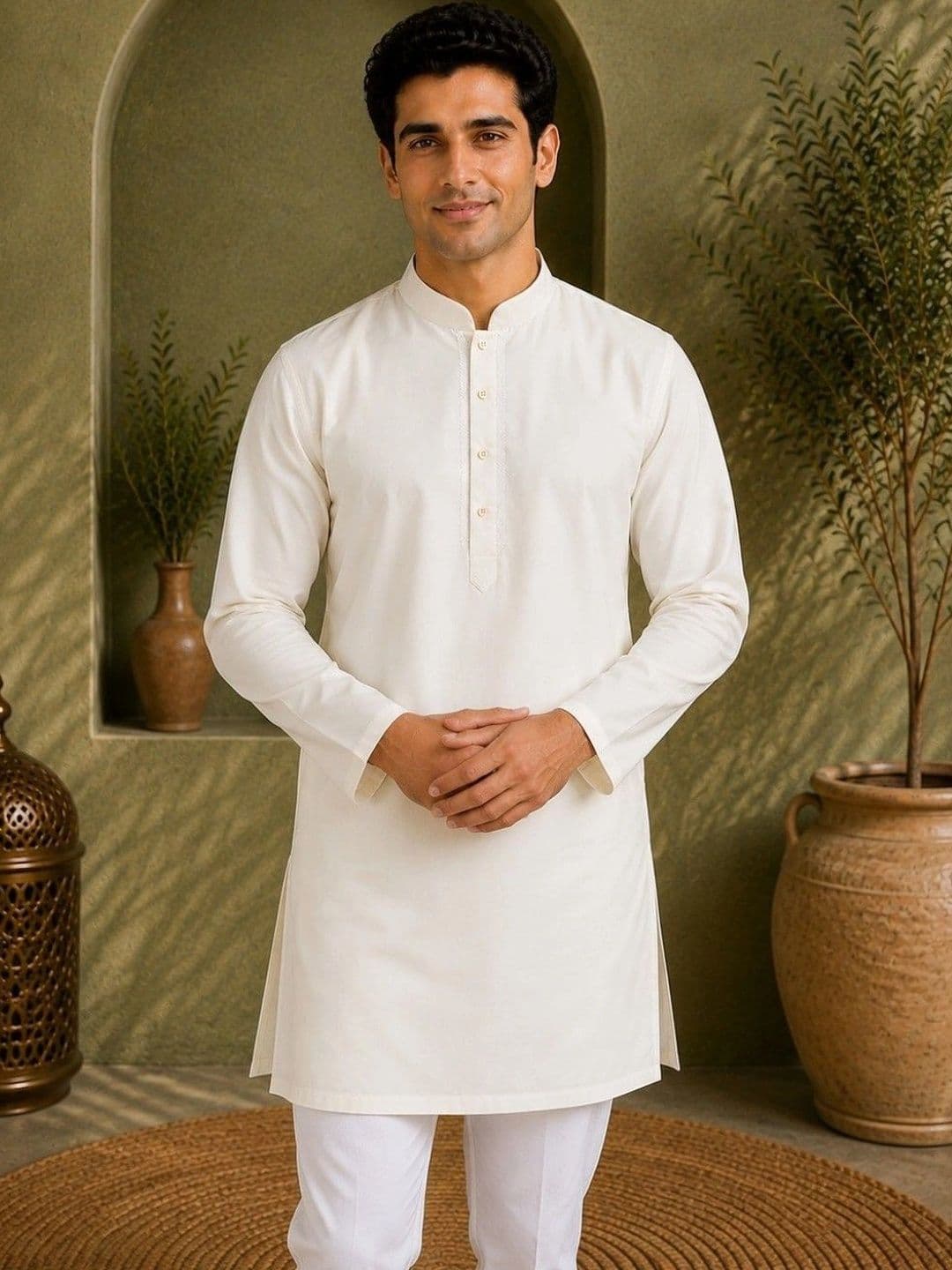 TATTVA Men Thread Work Kurta thumbnail 4