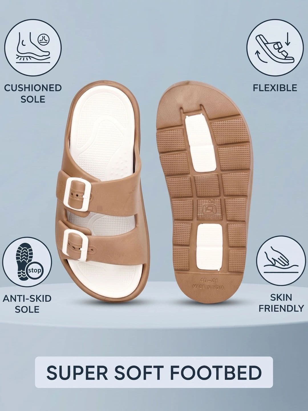The Roadster Lifestyle Co Men Colourblocked Rubber Sliders thumbnail 5