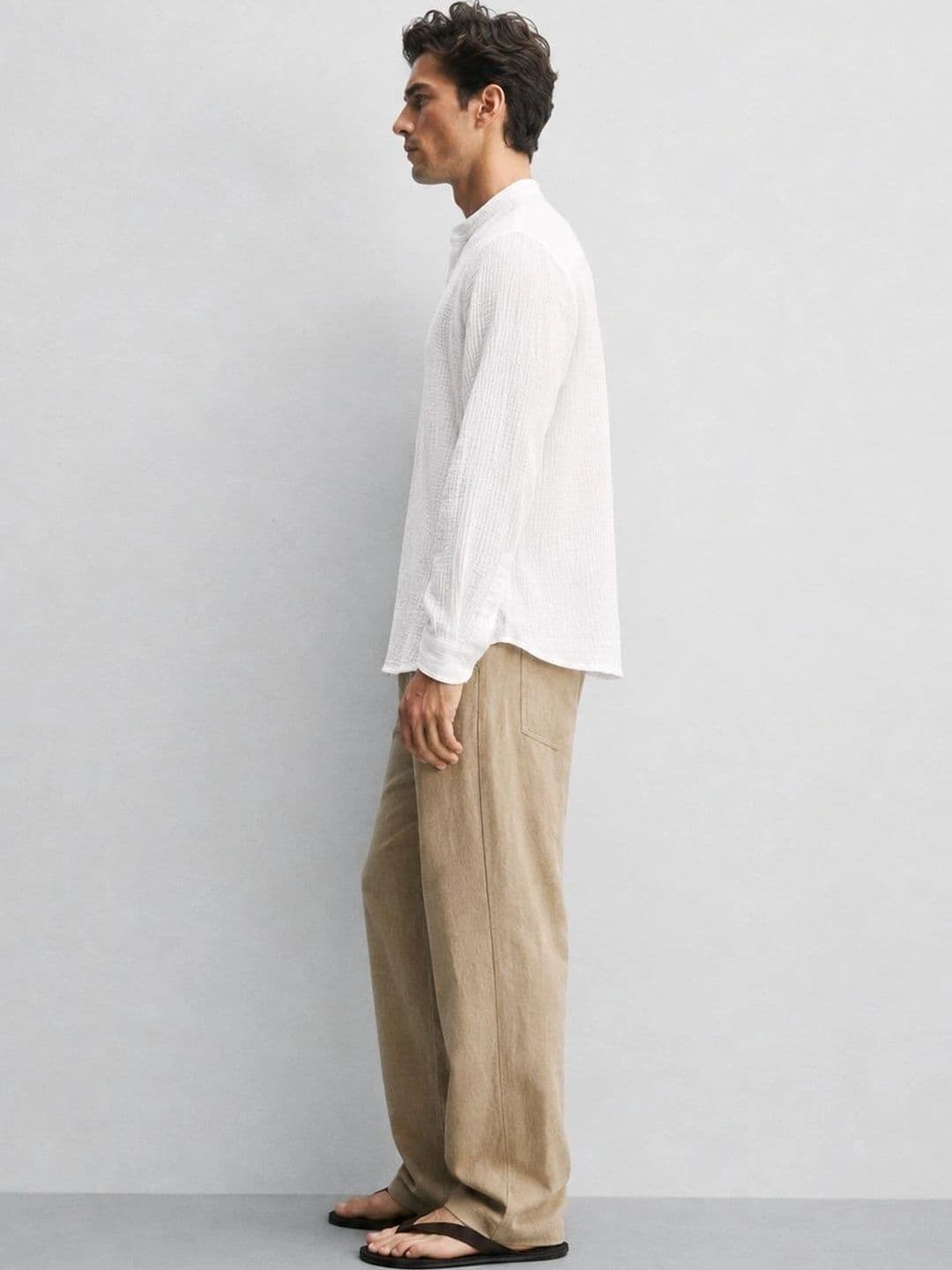 Anouk Men Double Cloth Wrinke Short Kurta thumbnail 2