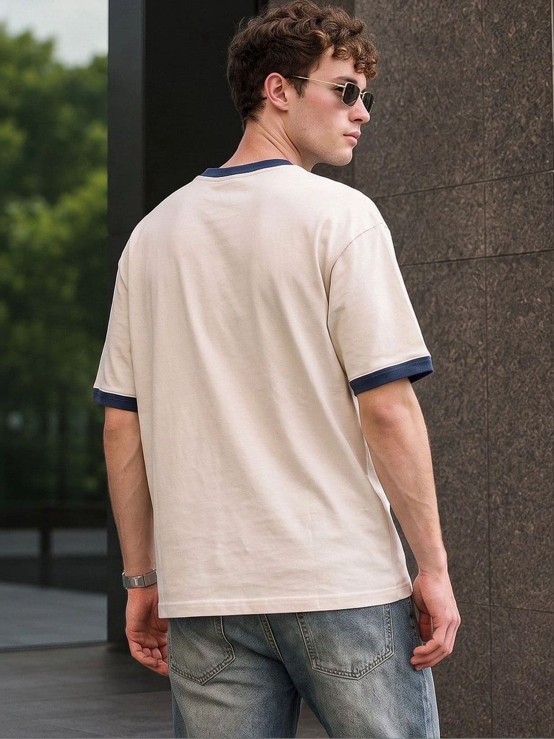 VEIRDO Men Typography Printed Pure Cotton T-shirt thumbnail 5