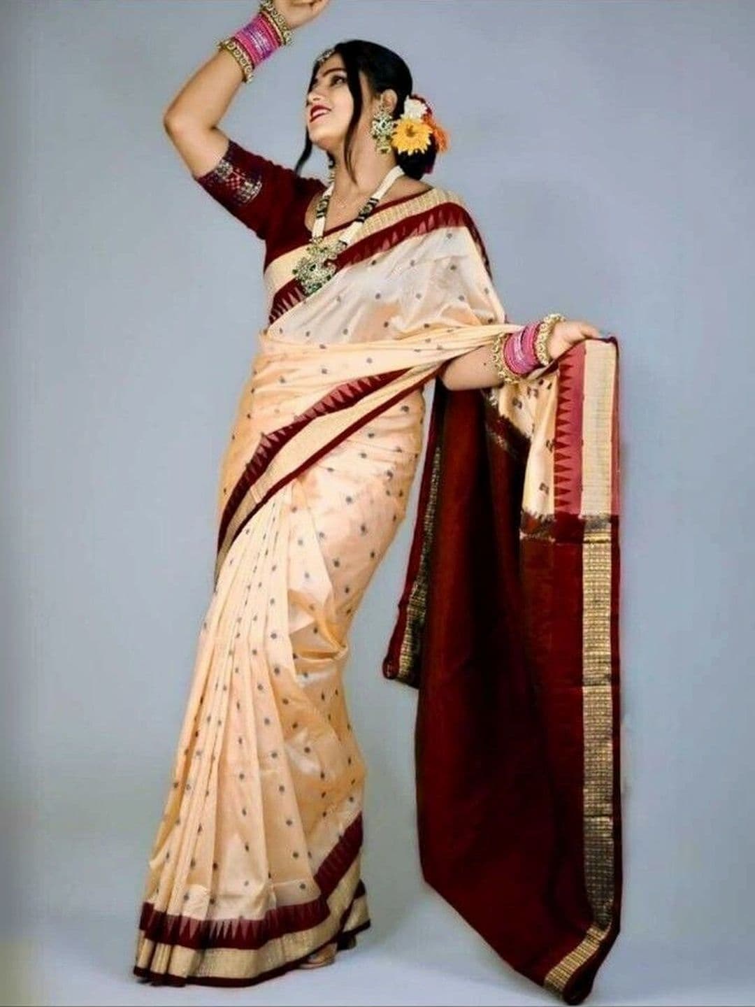 Urban Silk Saree Ethnic Motifs Woven Design Zari Art Silk Sambalpuri Saree thumbnail 4