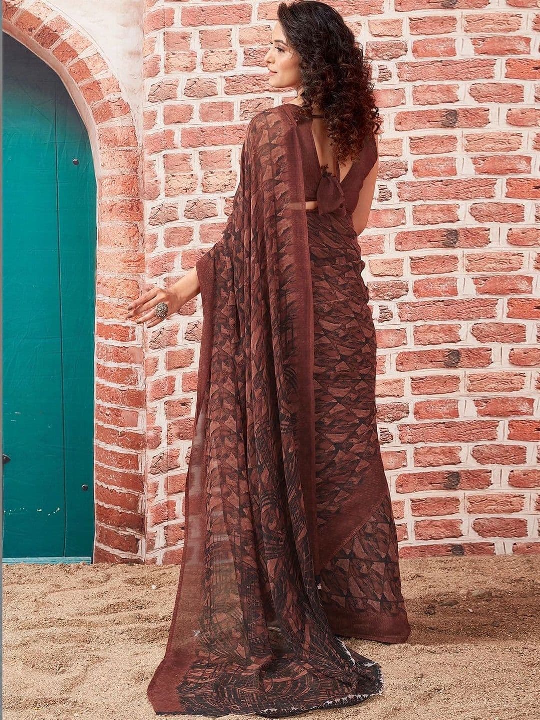 SANISA Pure Georgette Saree thumbnail 4